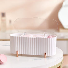 Load image into Gallery viewer, Desktop Cosmetics Storage Box Dust-proof Makeup Organizer For Cotton Pads Swabs Beauty Egg Holder Bathroom Jewelry Organizer
