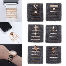 Load image into Gallery viewer, Decoration For Apple watch band Decorative Charms Diamond Jewelry iWatch/Galaxy watch 5/4/3 Bracelet silicone Strap Accessories