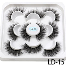 Load image into Gallery viewer, New 5Pairs 15-25mm 3D Mink Lashes Natural False Eyelashes,Extension eyelashes