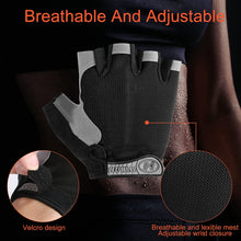 Load image into Gallery viewer, Men Women Gym Gloves Weightlifting Fitness Training Non Slip Palm Protector Breathable Fingerless Bike Bicycle Cycling Gloves