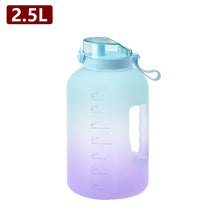Load image into Gallery viewer, BPA FREE Gallon Sport Bottle Big Capacity Tritan Water Bottle Kettle Drink Bottles Outdoor Fitness Space Cup 2500ML 2.2 Liter