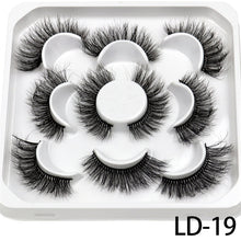 Load image into Gallery viewer, New 5Pairs 15-25mm 3D Mink Lashes Natural False Eyelashes,Extension eyelashes