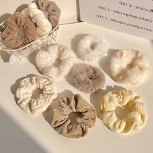 Load image into Gallery viewer, 7 Pcs/Set Women Hair Scrunchies Velvet Solid Color Hair Band for Girls Ponytail Holder Rubber Bands Hair Ties Hair Accessories