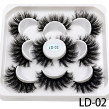 Load image into Gallery viewer, New 5Pairs 15-25mm 3D Mink Lashes Natural False Eyelashes,Extension eyelashes