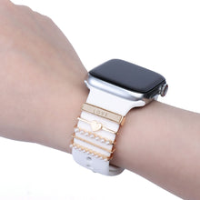 Load image into Gallery viewer, Decoration For Apple watch band Decorative Charms Diamond Jewelry iWatch/Galaxy watch 5/4/3 Bracelet silicone Strap Accessories