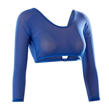 Load image into Gallery viewer, Summer Women Mesh Crop Top Long Sleeve T-Shirts Blusas Y2K Elegant Vestidos Sheer Transparent Top Tee Shirts Robe Femme