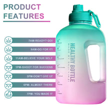 Load image into Gallery viewer, BPA FREE Gallon Sport Bottle Big Capacity Tritan Water Bottle Kettle Drink Bottles Outdoor Fitness Space Cup 2500ML 2.2 Liter
