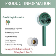 Load image into Gallery viewer, Massage Comb Hair Brush Air Cushion One-Key Self Cleaning Hair Comb Professional Detangling Scalp Air Bag Combs For Hair