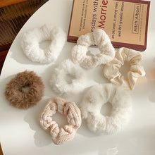 Load image into Gallery viewer, 7 Pcs/Set Women Hair Scrunchies Velvet Solid Color Hair Band for Girls Ponytail Holder Rubber Bands Hair Ties Hair Accessories