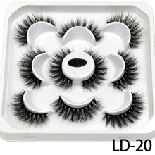 Load image into Gallery viewer, New 5Pairs 15-25mm 3D Mink Lashes Natural False Eyelashes,Extension eyelashes