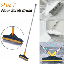 Load image into Gallery viewer, 2 in 1 Adjustable V-Shape Cleaning Brush Floor Scrub Magic Broom with Long Handle and Squeegee Household Tile Window Clean Tools