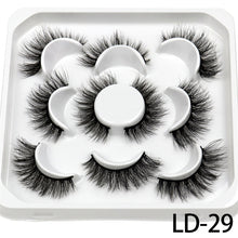 Load image into Gallery viewer, New 5Pairs 15-25mm 3D Mink Lashes Natural False Eyelashes,Extension eyelashes