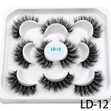 Load image into Gallery viewer, New 5Pairs 15-25mm 3D Mink Lashes Natural False Eyelashes,Extension eyelashes