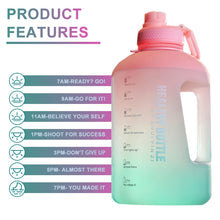 Load image into Gallery viewer, BPA FREE Gallon Sport Bottle Big Capacity Tritan Water Bottle Kettle Drink Bottles Outdoor Fitness Space Cup 2500ML 2.2 Liter