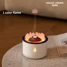 Load image into Gallery viewer, REUP Volcanic Flame Aroma Diffuser Essential Oil 360ml Portable Air Humidifier with Cute Smoke Ring Night Light Lamp Fragrance