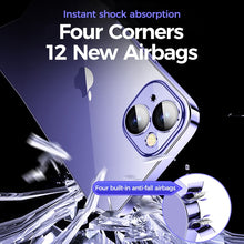 Load image into Gallery viewer, Joyroom Plating Phone Case For iPhone 14 13 12 Pro Max Soft TPU Clear Case Shockproof with Lens film Full Protection