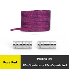 Load image into Gallery viewer, Rainbow Elastic Laces Sneaker No Tie Shoe laces New Capsule Lock Shoelaces without ties Kids Adult Quick Flat Shoelace for Shoes