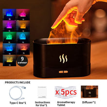 Load image into Gallery viewer, REUP Flame Aroma Diffuser Air Humidifier Ultrasonic Cool Mist Maker Fogger LED Essential Oil Jellyfish Difusor Fragrance Home