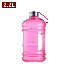 Load image into Gallery viewer, BPA FREE Gallon Sport Bottle Big Capacity Tritan Water Bottle Kettle Drink Bottles Outdoor Fitness Space Cup 2500ML 2.2 Liter