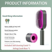 Load image into Gallery viewer, Massage Comb Hair Brush Air Cushion One-Key Self Cleaning Hair Comb Professional Detangling Scalp Air Bag Combs For Hair