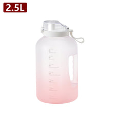 Load image into Gallery viewer, BPA FREE Gallon Sport Bottle Big Capacity Tritan Water Bottle Kettle Drink Bottles Outdoor Fitness Space Cup 2500ML 2.2 Liter