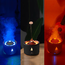 Load image into Gallery viewer, REUP Volcanic Flame Aroma Diffuser Essential Oil 360ml Portable Air Humidifier with Cute Smoke Ring Night Light Lamp Fragrance