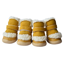 Load image into Gallery viewer, 4 Pcs/Set Pet Winter Autumn High Tops Snow Boots Casual Velvet Warm Slip-Resistant Shoes For Small Medium Dog Boots