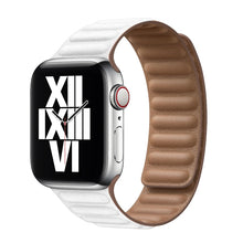 Load image into Gallery viewer, Leather Strap for Apple Watch Band 45mm 41mm 44mm 40mm Original Magnetic Loop Link Bracelet iWatch Ultar 8 7 6 SE 5 4 3 42mm