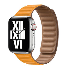 Load image into Gallery viewer, Leather Strap for Apple Watch Band 45mm 41mm 44mm 40mm Original Magnetic Loop Link Bracelet iWatch Ultar 8 7 6 SE 5 4 3 42mm