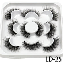 Load image into Gallery viewer, New 5Pairs 15-25mm 3D Mink Lashes Natural False Eyelashes,Extension eyelashes