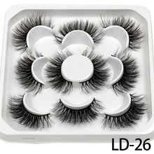 Load image into Gallery viewer, New 5Pairs 15-25mm 3D Mink Lashes Natural False Eyelashes,Extension eyelashes