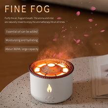 Load image into Gallery viewer, REUP Volcanic Flame Aroma Diffuser Essential Oil 360ml Portable Air Humidifier with Cute Smoke Ring Night Light Lamp Fragrance