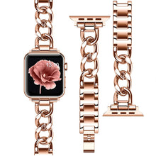 Load image into Gallery viewer, Stainless Steel Strap for Apple Watch 6 4 Se 7 Band 44mm 42mm 45mm 38/41 for Apple Watch Series 5 40mm Strap Band Bracelet Belt