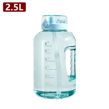 Load image into Gallery viewer, BPA FREE Gallon Sport Bottle Big Capacity Tritan Water Bottle Kettle Drink Bottles Outdoor Fitness Space Cup 2500ML 2.2 Liter