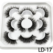 Load image into Gallery viewer, New 5Pairs 15-25mm 3D Mink Lashes Natural False Eyelashes,Extension eyelashes