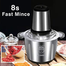 Load image into Gallery viewer, Stainless Steel Electric Meat Grinder Food Processor Chopper Kitchen Machines Vegetable Chopper Slicer Machine Household Grinder
