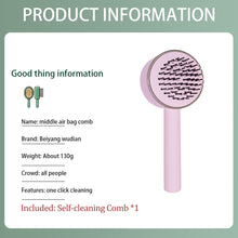 Load image into Gallery viewer, Massage Comb Hair Brush Air Cushion One-Key Self Cleaning Hair Comb Professional Detangling Scalp Air Bag Combs For Hair