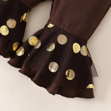 Load image into Gallery viewer, 0-18M Infant Baby GirlsnPants Set Long Sleeve Letters Print Romper Dots Print Flare Pants