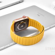 Load image into Gallery viewer, Leather Strap for Apple Watch Band 45mm 41mm 44mm 40mm Original Magnetic Loop Link Bracelet iWatch Ultar 8 7 6 SE 5 4 3 42mm