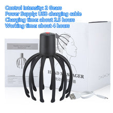 Load image into Gallery viewer, Electric Head Massager for Head Therapeutic Pain Relief 3D Stimulation Vibration Acupoint Relax Claw Scalp Massager Rechargeable