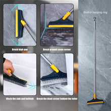 Load image into Gallery viewer, 2 in 1 Adjustable V-Shape Cleaning Brush Floor Scrub Magic Broom with Long Handle and Squeegee Household Tile Window Clean Tools