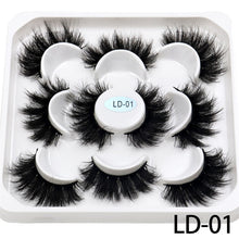 Load image into Gallery viewer, New 5Pairs 15-25mm 3D Mink Lashes Natural False Eyelashes,Extension eyelashes