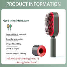 Load image into Gallery viewer, Massage Comb Hair Brush Air Cushion One-Key Self Cleaning Hair Comb Professional Detangling Scalp Air Bag Combs For Hair
