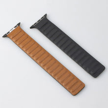 Load image into Gallery viewer, Leather Strap for Apple Watch Band 45mm 41mm 44mm 40mm Original Magnetic Loop Link Bracelet iWatch Ultar 8 7 6 SE 5 4 3 42mm