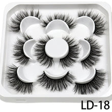 Load image into Gallery viewer, New 5Pairs 15-25mm 3D Mink Lashes Natural False Eyelashes,Extension eyelashes