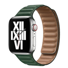 Load image into Gallery viewer, Leather Strap for Apple Watch Band 45mm 41mm 44mm 40mm Original Magnetic Loop Link Bracelet iWatch Ultar 8 7 6 SE 5 4 3 42mm