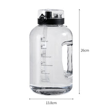 Load image into Gallery viewer, BPA FREE Gallon Sport Bottle Big Capacity Tritan Water Bottle Kettle Drink Bottles Outdoor Fitness Space Cup 2500ML 2.2 Liter