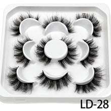 Load image into Gallery viewer, New 5Pairs 15-25mm 3D Mink Lashes Natural False Eyelashes,Extension eyelashes