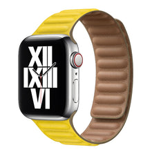 Load image into Gallery viewer, Leather Strap for Apple Watch Band 45mm 41mm 44mm 40mm Original Magnetic Loop Link Bracelet iWatch Ultar 8 7 6 SE 5 4 3 42mm