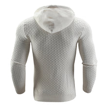 Load image into Gallery viewer, Men Hooded Sweater Solid Color Plaid Hoodies Male Elastic Hoodie